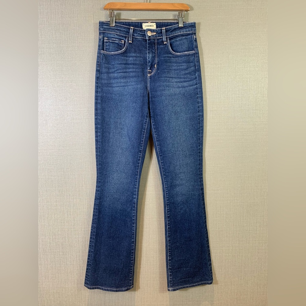 L'AGENCE Ruth High Rise Straight Jeans in Gardena - Picture 3 of 9